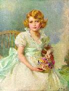Philip Alexius de Laszlo Princess Elizabeth of York, currently Queen Elizabeth II of the United Kingdom, painted when she was seven years ol oil painting on canvas